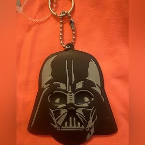Black Darth Vader Silicone Keychain